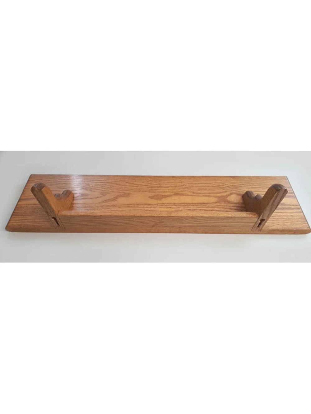 Vintage Handcrafted Rustic Country Style Solid Oak Wood Wall Shelf 24